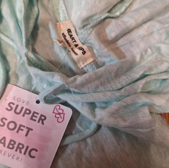 Heart & Hips Affordable Luxury Pajama Set Ladies Large Hooded Top & Shorts Comfy - Picture 3 of 4